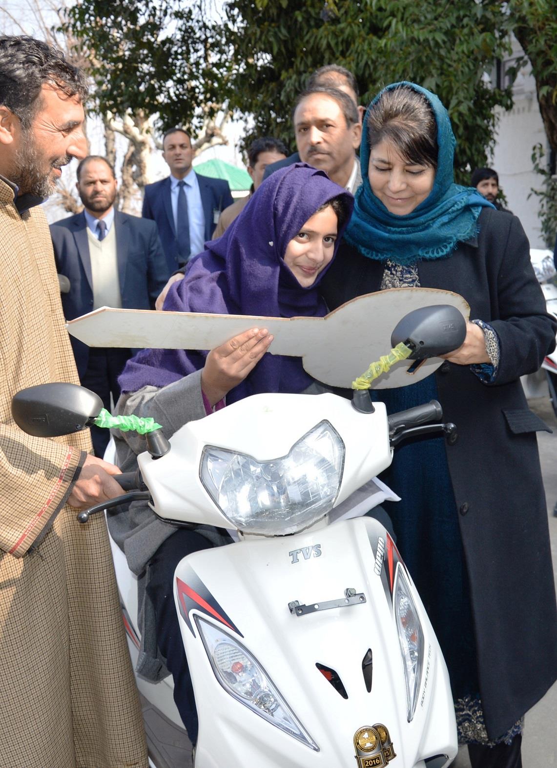 CM hands over motorized bicycles among specially abled youth
