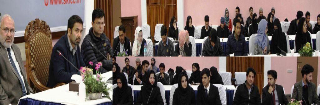 Tassaduq Mufti interacts with Tourism Department students of CUK