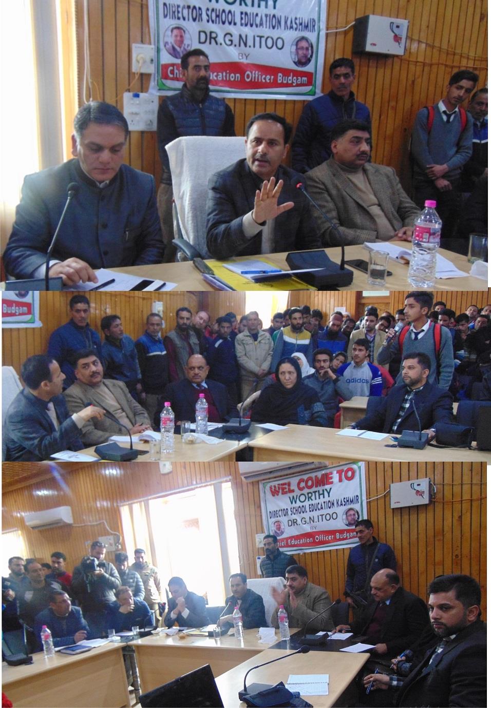 Dir Edu visits Budgam, takes stock of educational scenario