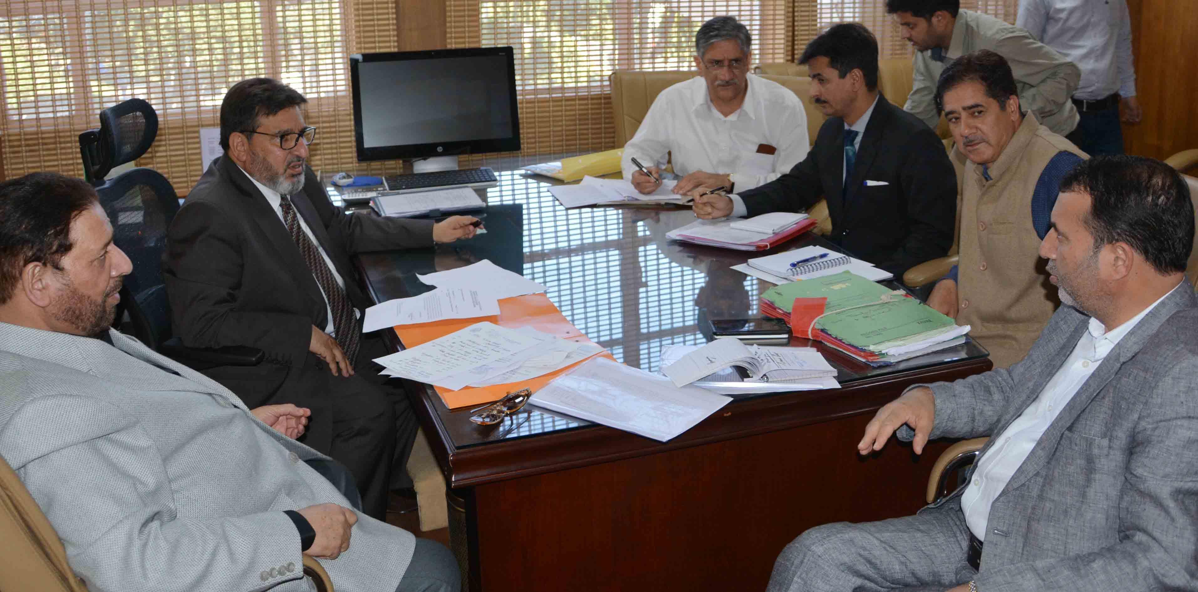 Altaf Bukhari reviews progress of education sector works in Khansahab