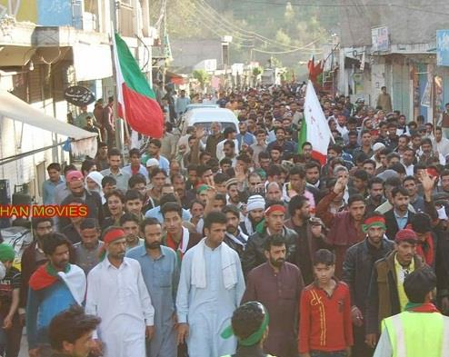 JKLF holds peaceful protest march in Azad Kashmir against killings of Kashmiris on LoC