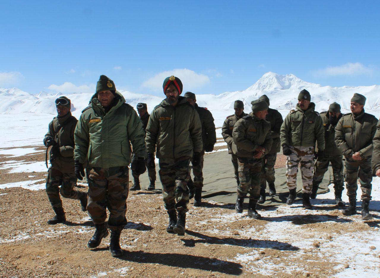 Army chief reviews security situation in forward areas in Ladakh