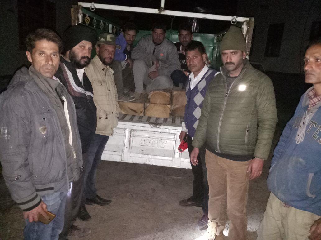 Illicit timber, carrying Tata Mobile seized in Rafiabad
