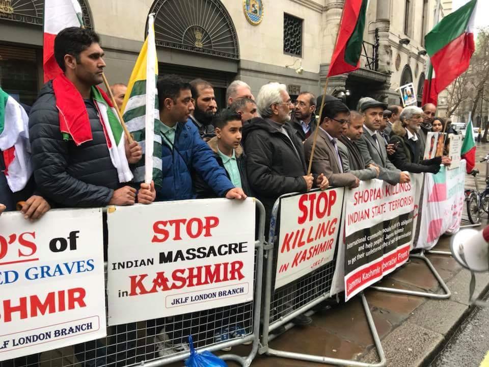 JKLF holds protest in London UK against India