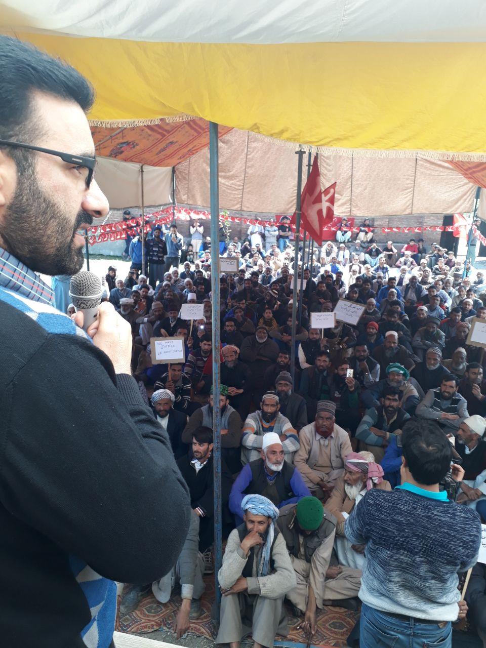 MLC Qaiser Lone leads protest in Lolab against civilian killings, Kathua incident