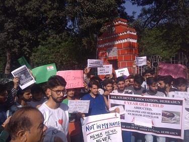 Kathua rape and murder case: Kashmiri students protests in Dehradun