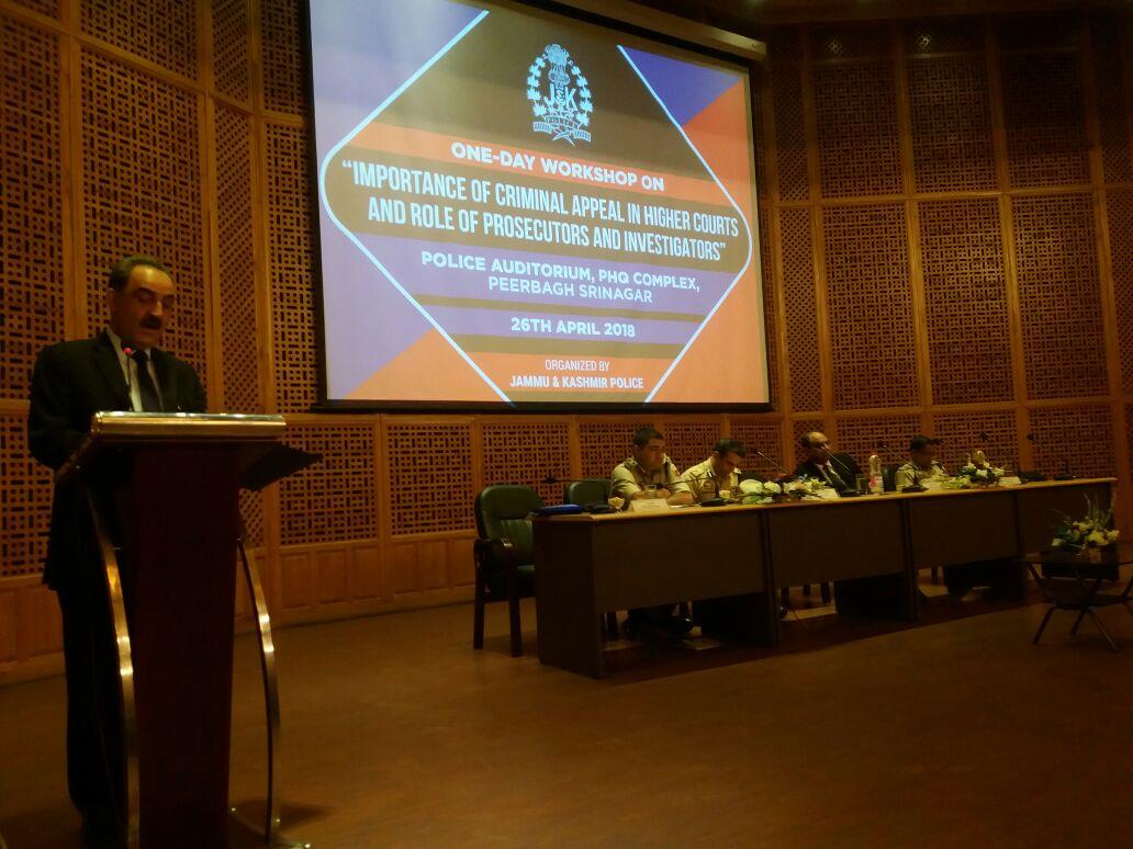 Police organises workshop at PHQ complex Srinagar