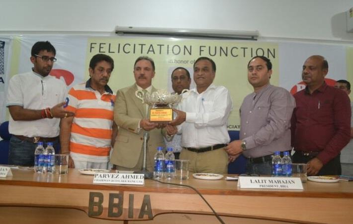 JK Bank Chairman felicitated for state centric approach, supporting industry by BBI Association