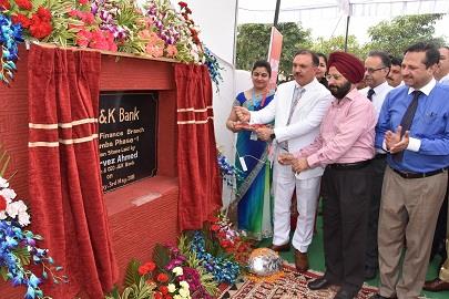 Parvez Ahmed lays foundation stone of J&K Bank Complex at IGC Samba