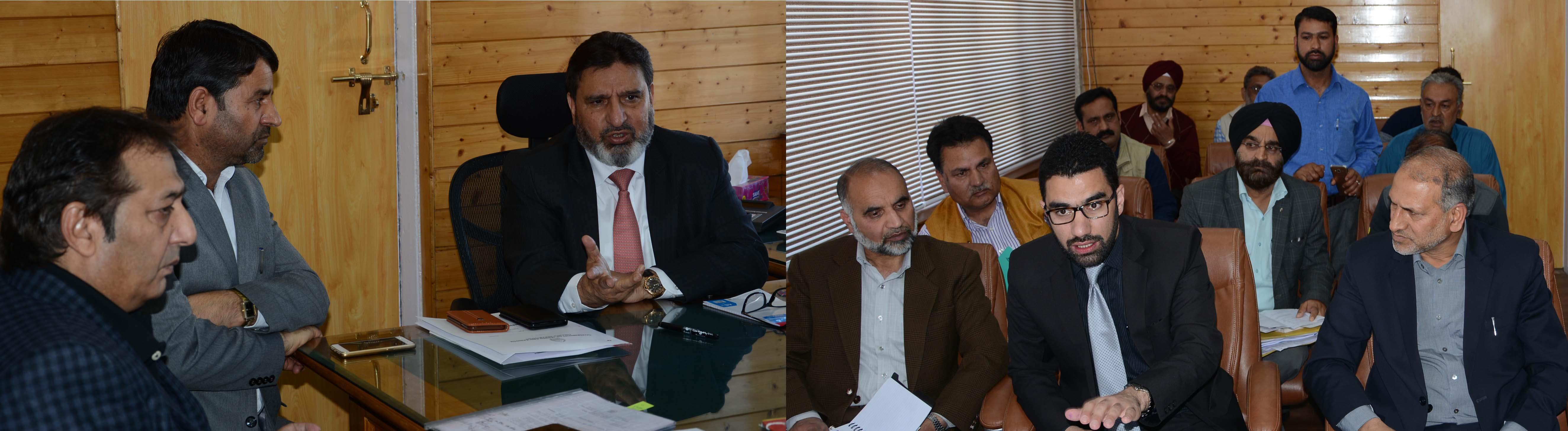 Altaf Bukhari reviews relocation process of families living along Jhelum