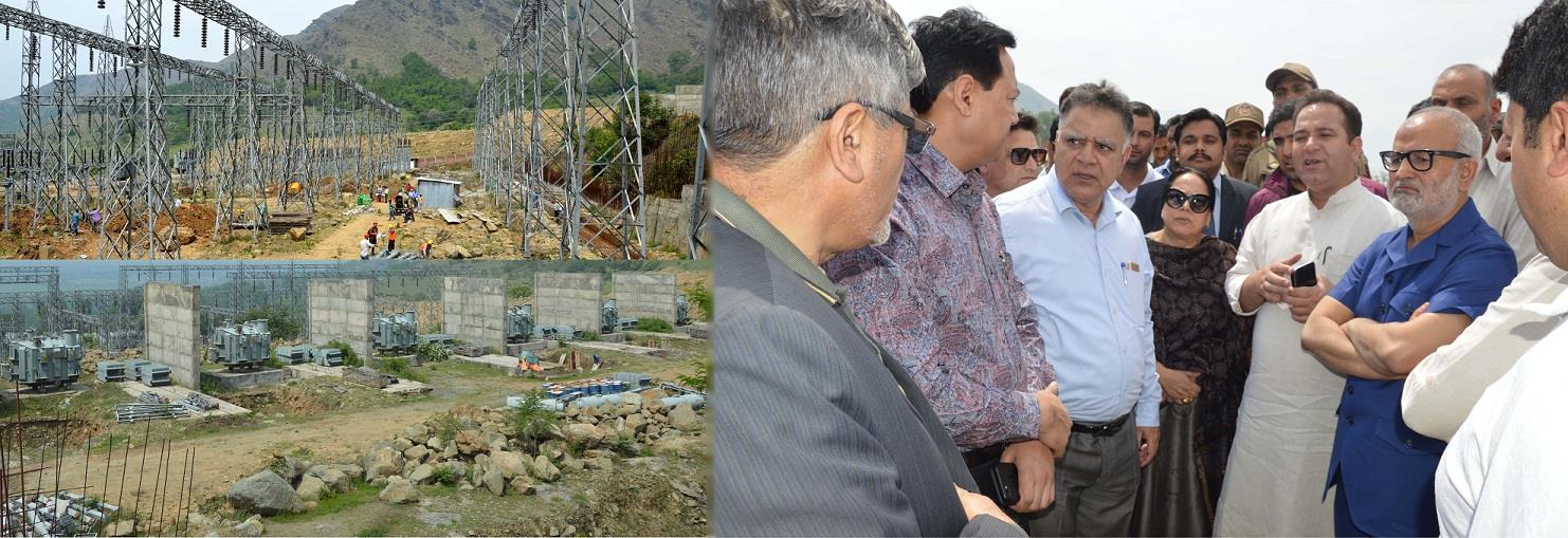 Sunil, Naeem, Asiea visits Alasteng Grid Station in Ganderbal