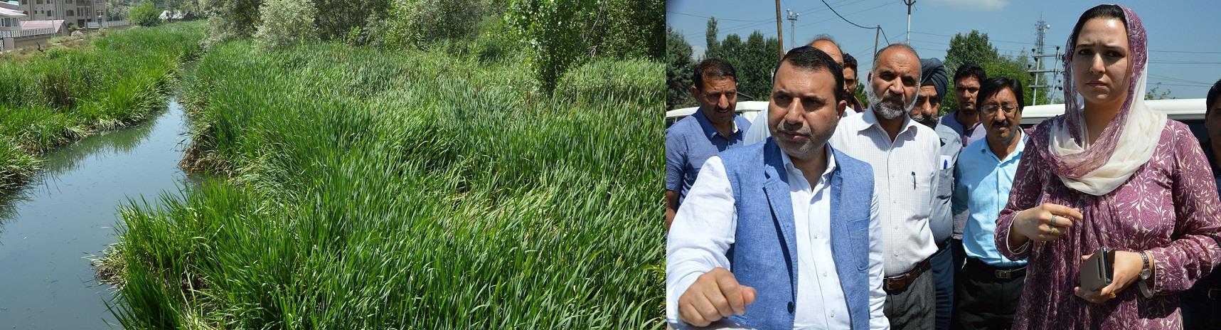Farooq Shah inspects Doodhganga diversion channel