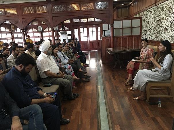 Gurmehar Kaur, Shehla Rashid interact with Srinagar youth