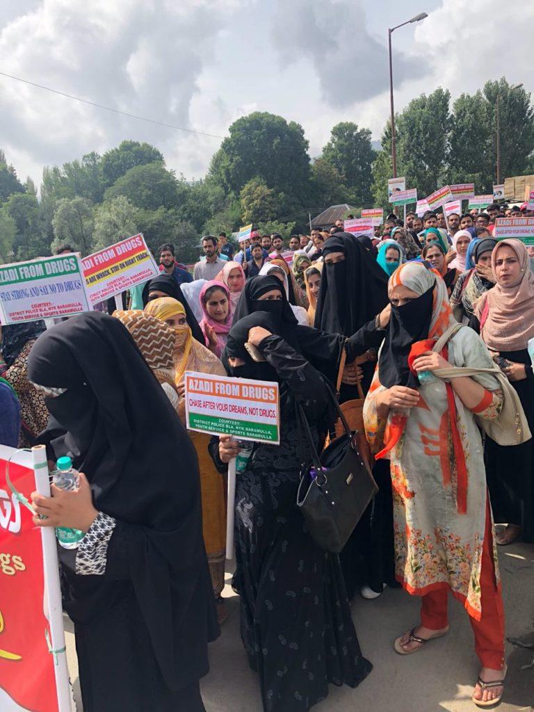 Azadi from Drugs rally organised in Baramulla