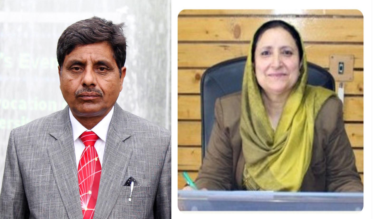 Prof. (Dr.) Fayaz Nika appointed I/c Registrar, Prof. (Dr.) Parveen Pandit CoE CUK