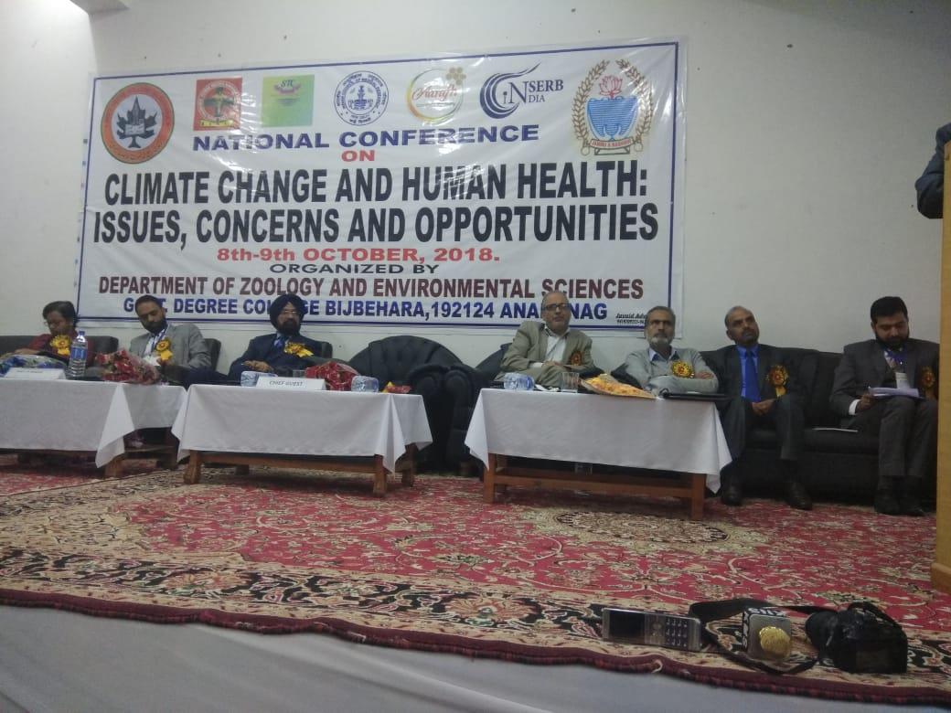 GDC Bijbehara organizes National Conference on climate change and Human Health