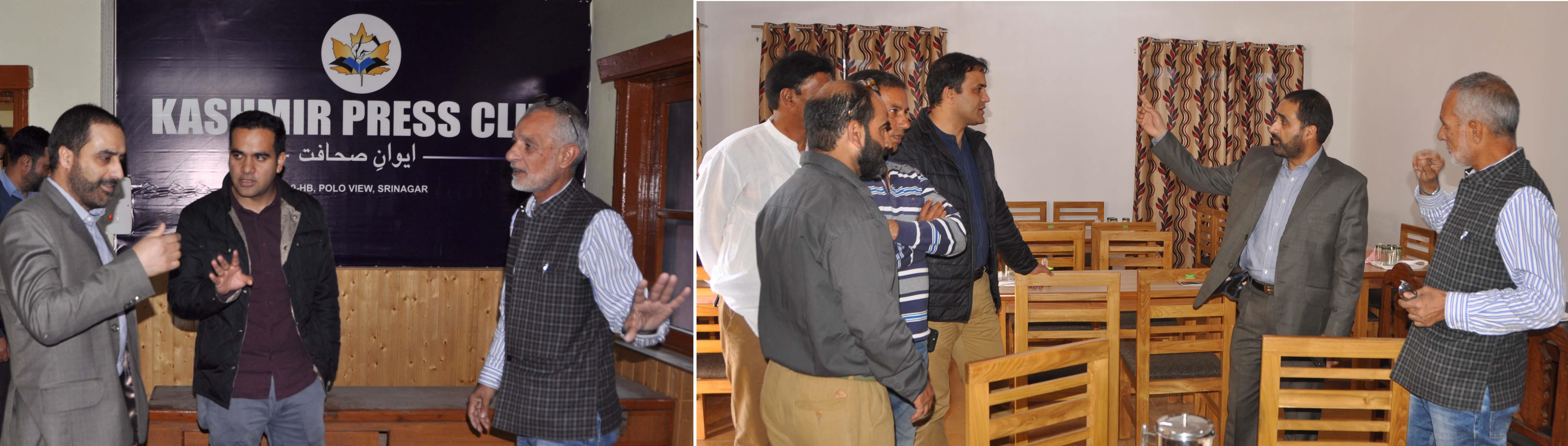 Kashmir Press Club office bearers call on Principal Secy Finance