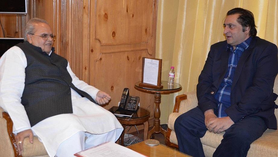 Sajad Lone discusses conduct of ULB elections with Guv