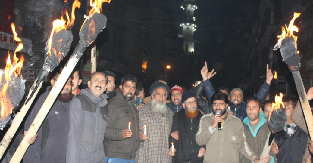 JKLF holds candle light protests against ongoing killings