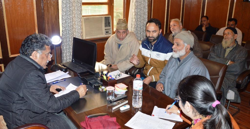 Advisor Ganai meets public deputations in Srinagar