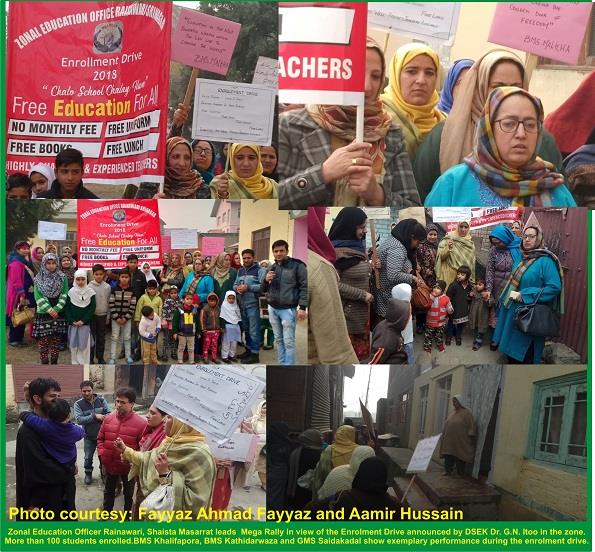 Enrolment Drive in full swing in schools, ZEO Rainawari leads a rally