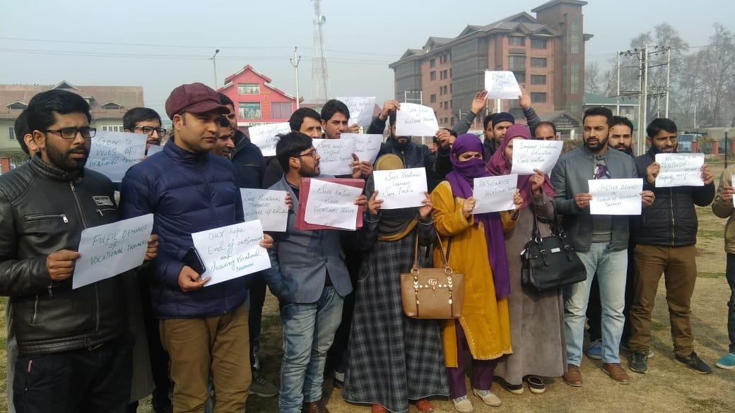 Vocational trainers stage protests over demands for salaries, job security