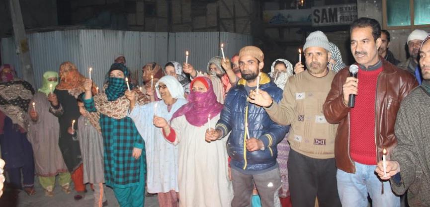 HR week: JKLF stages candle light protests at Maisuma, Abi-Guzar, Soura