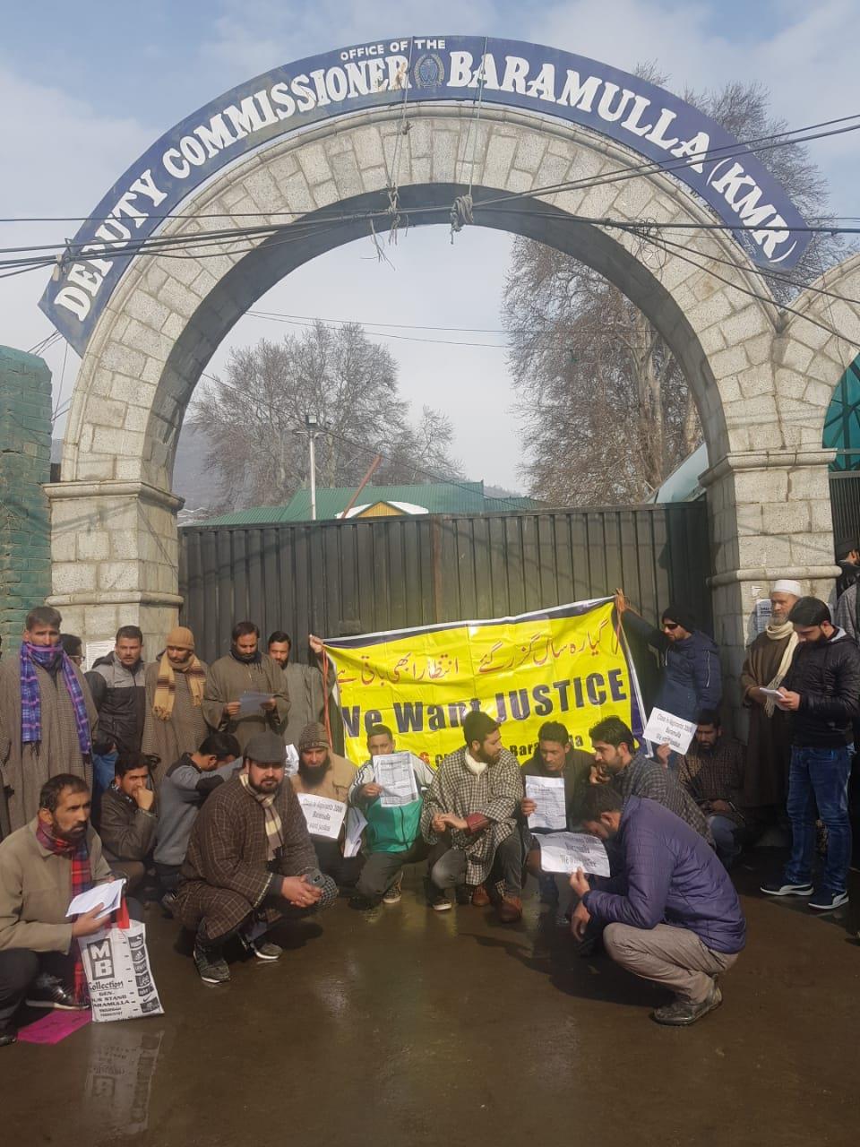 13 years on, selection list of class 4th posts missing in Baramulla, candidates stage protests