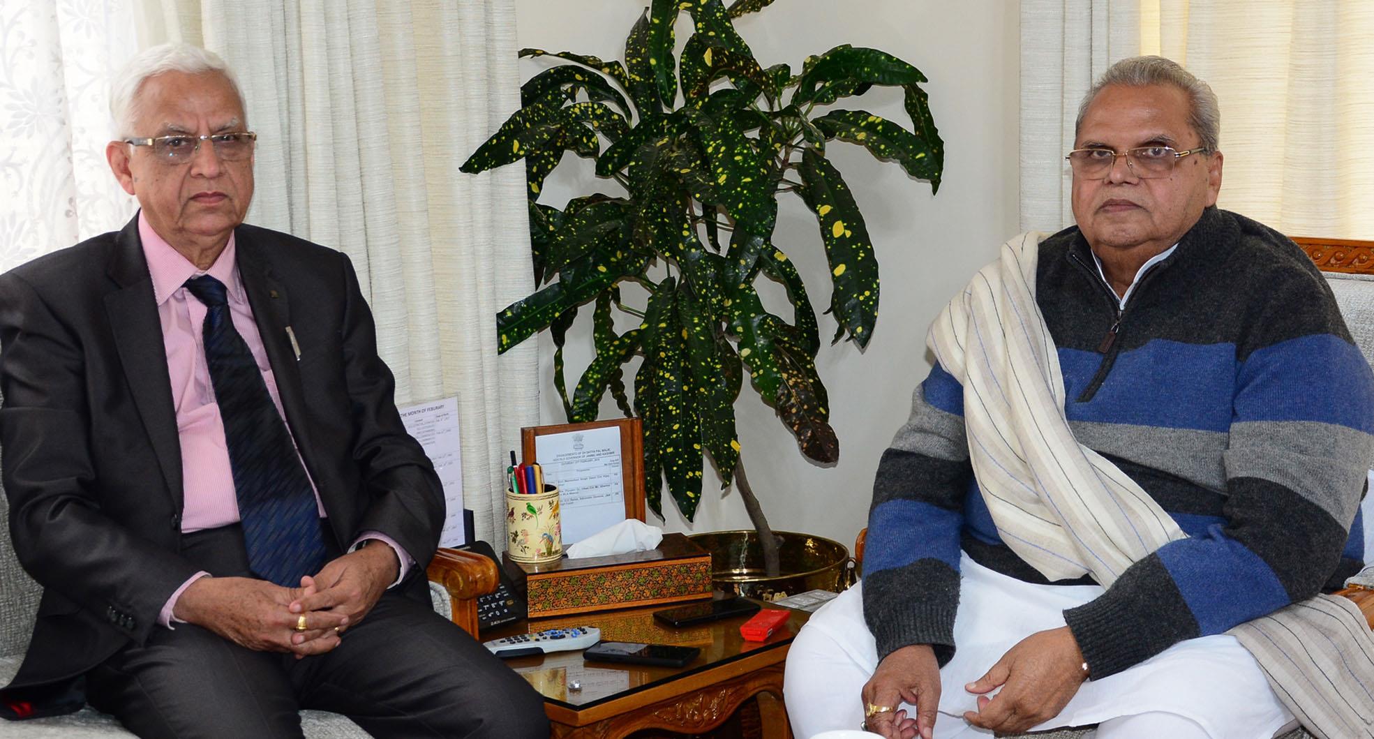 D C Raina meets Governor