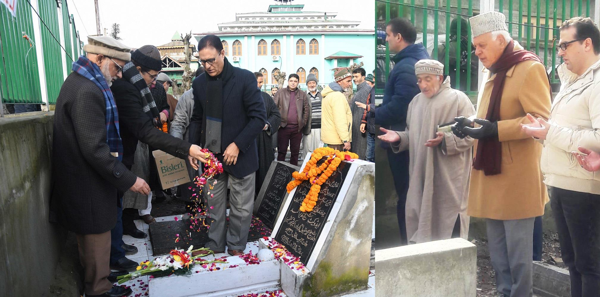 Dr Farooq leads party in offering tributes to Late Sheikh Nazir