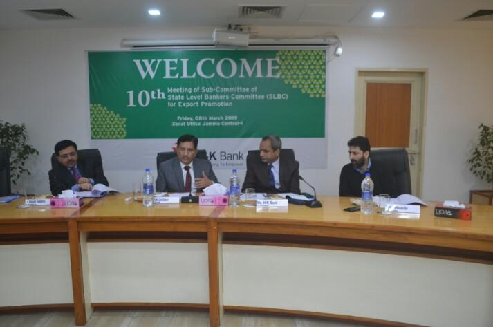 J&K Bank organizes SLBC’s 10th Sub-committee meet for Export Promotion