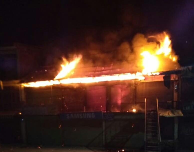 Five shops damaged in Uri blaze
