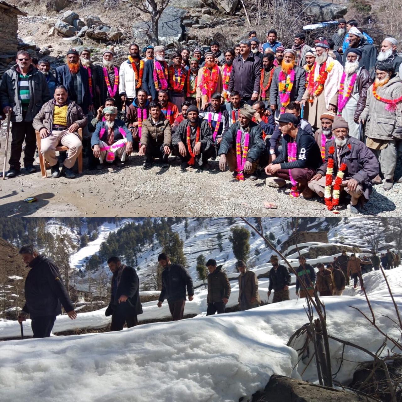 Shaheen conducts two days extensive tour to snow effected villages in Neel