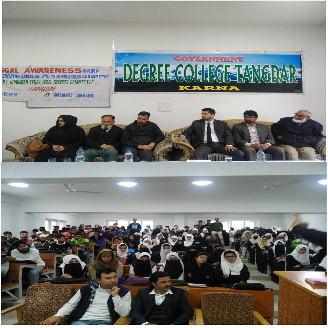 Awareness programme on sexual violence conducted in Degree College Tangdarh