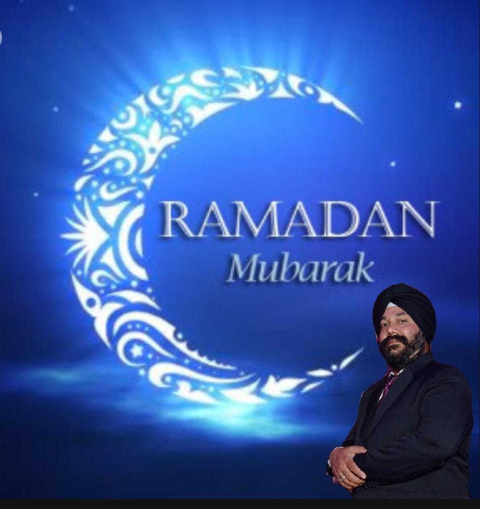 Baldev Singh Raina greets people on Ramadhan
