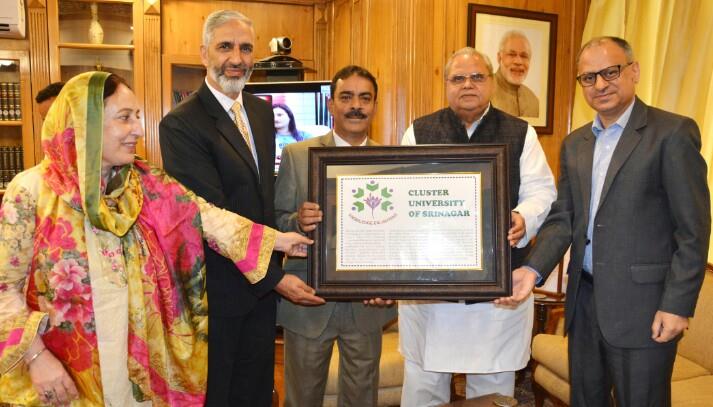 Governor unveils ‘Logo’ of Cluster University of Srinagar