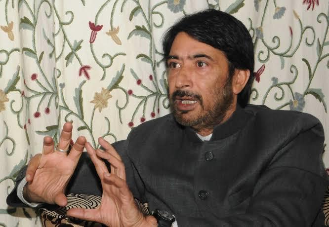 G A Mir greets people on Mela Khirbawani