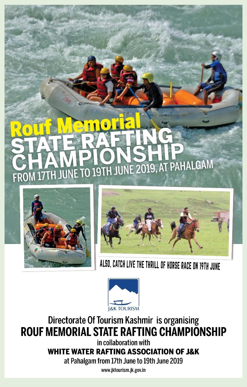 Rouf Memorial State Rafting Championship beings tomorrow