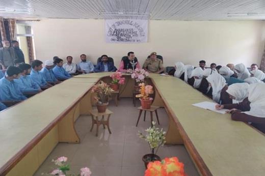 Khajuria interact with children at Gurez