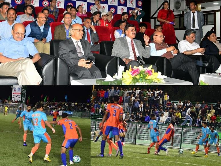 First ever football match played under floodlights at Srinagar's AstroTurf ground