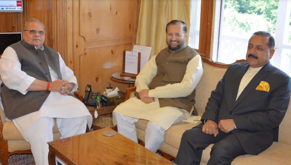 Union Ministers Prakash Javadekar, Dr Jitendra Singh meet Governor