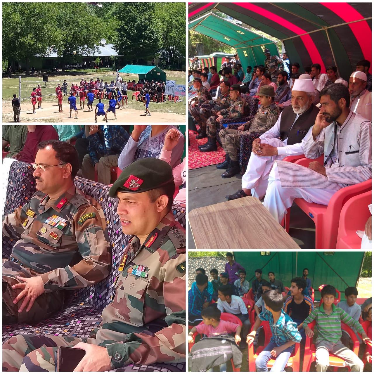 Army organises volleyball tournament in Kukroosa Villgam