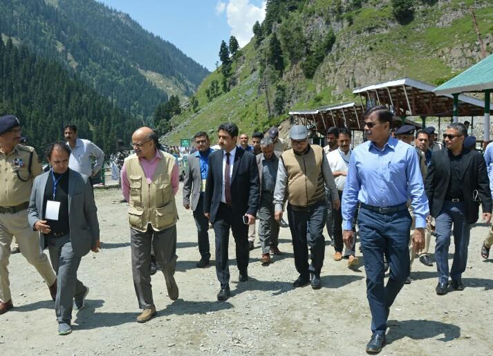 Amarnath Yatra 2019: Advisors Kumar, Skandan, CS visit Chandanwari