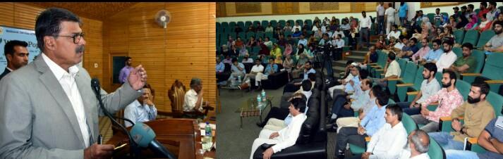 Advisor Kumar attends World Population Day celebrations at Kashmir University