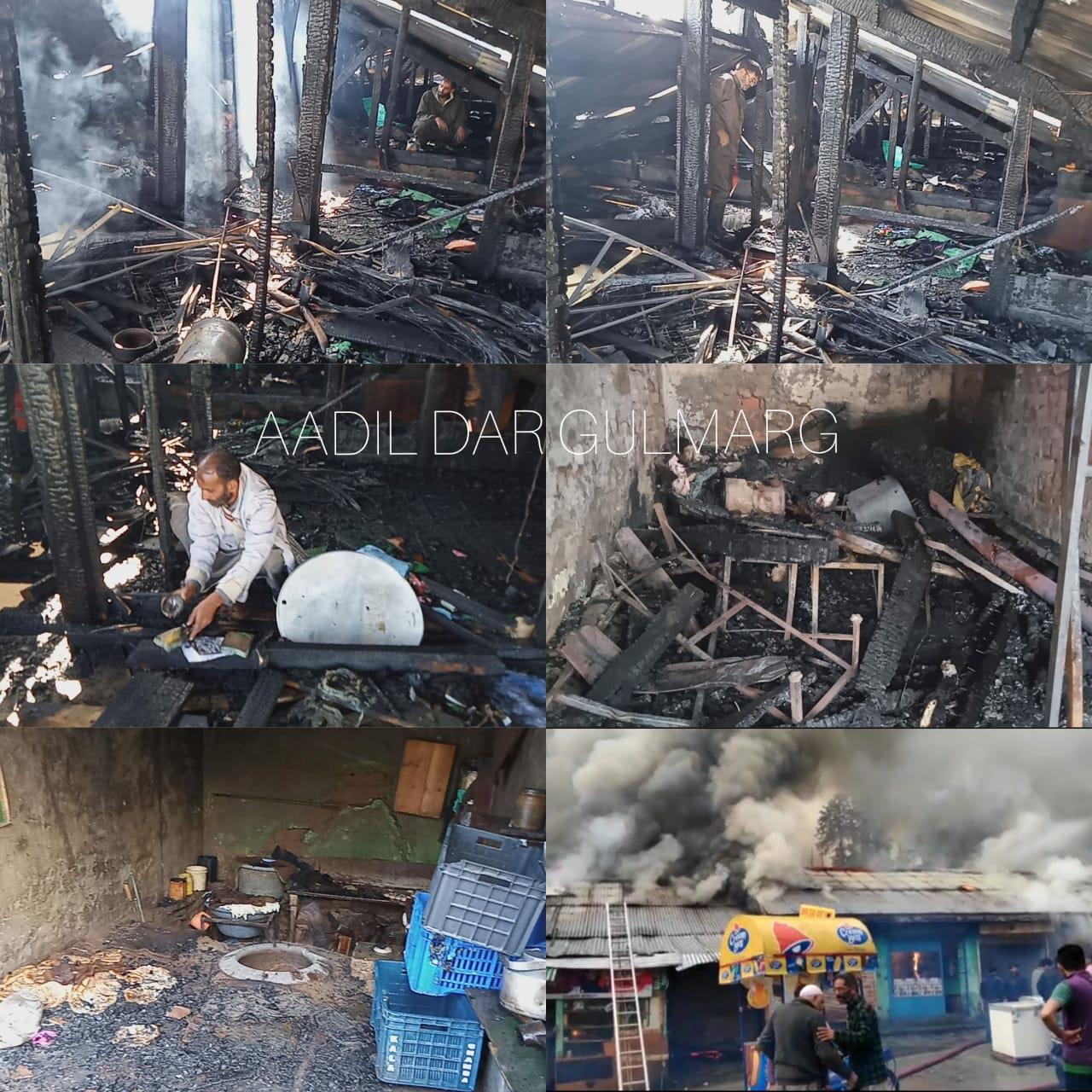 Massive blaze guts 15 shops in Gulmarg