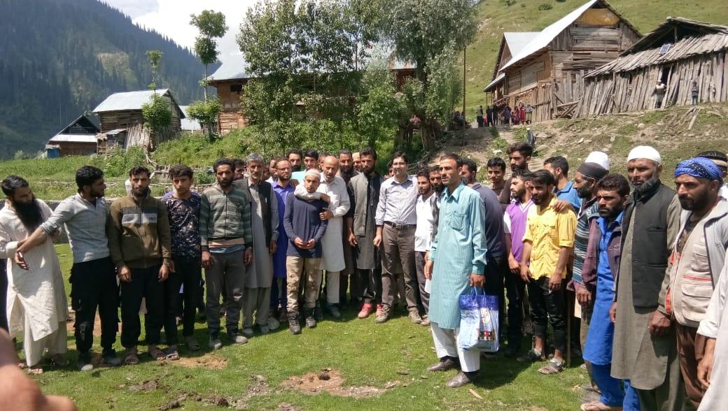 PUF leaders receive a warm welcome in Machil Valley during their two day tour.