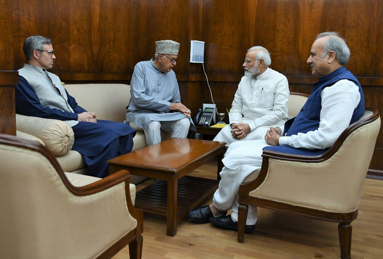 Farooq Abdullah led NC delegation discuss prevailing situation in J&K with PM in New Delhi