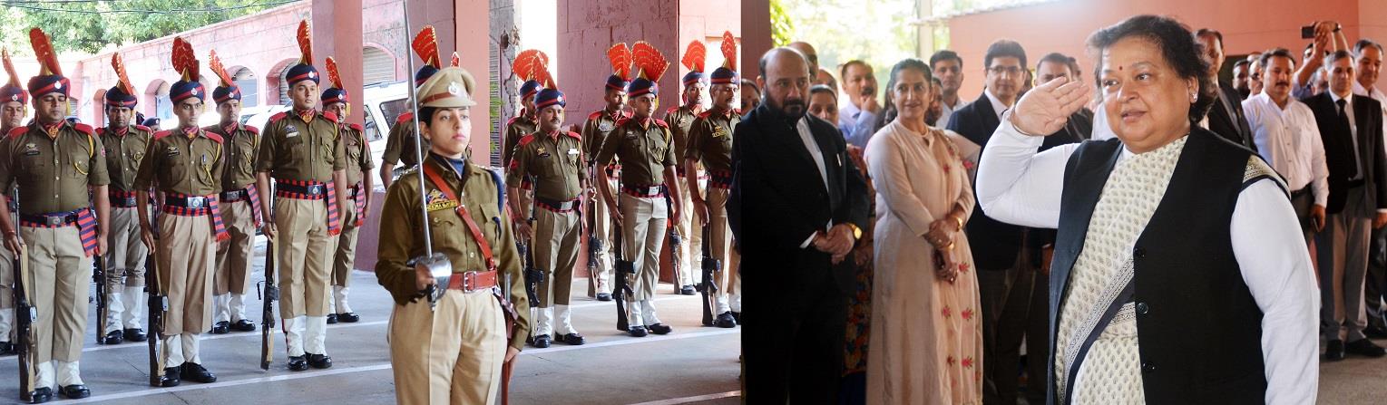 Chief Justice Gita Mittal presented ceremonial guard of honour