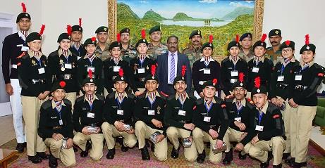 Lt Governor interacts with J&K contingent of NCC cadets participating in forthcoming Republic Day