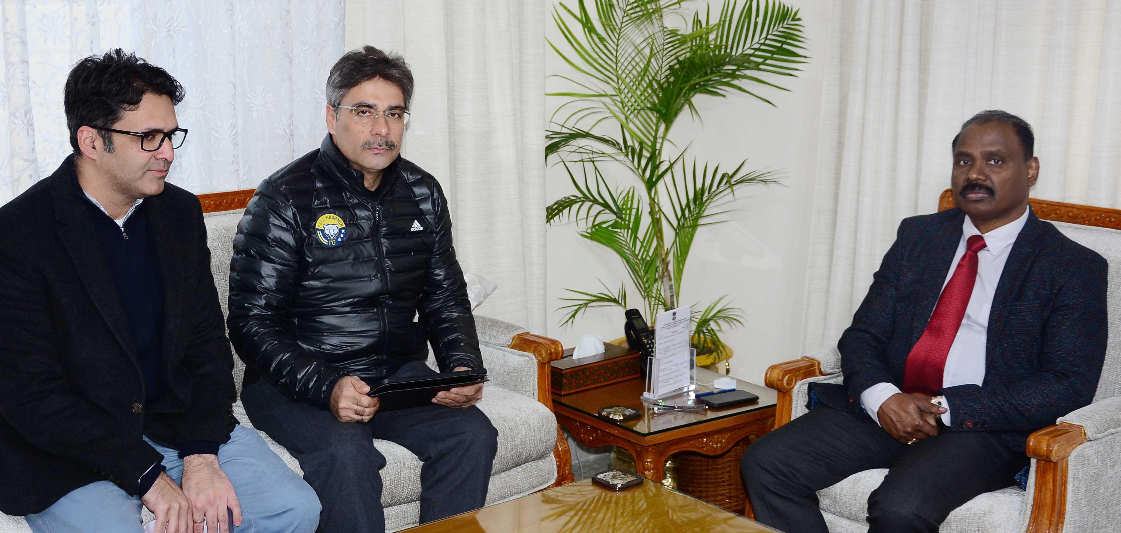 Office bearers of Real Kashmir Football Club calls on Lt Governor